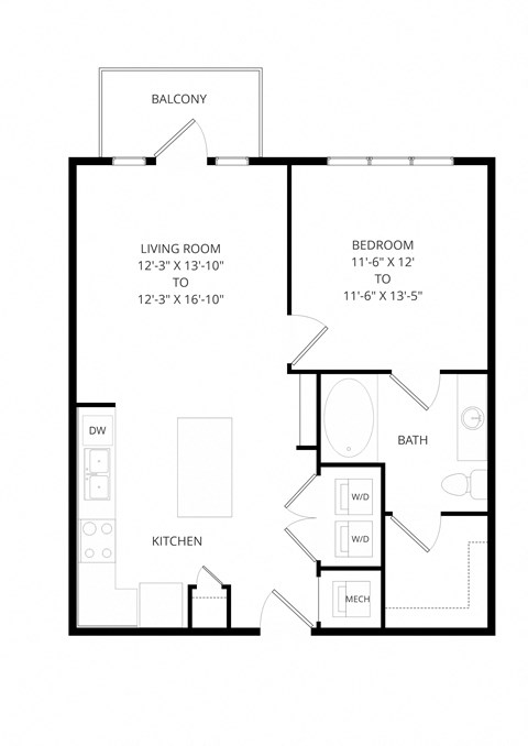 a floor plan of a bedroom apartment